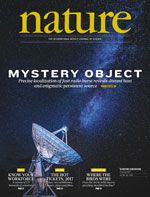 Nature magazine cover on FRB discovery